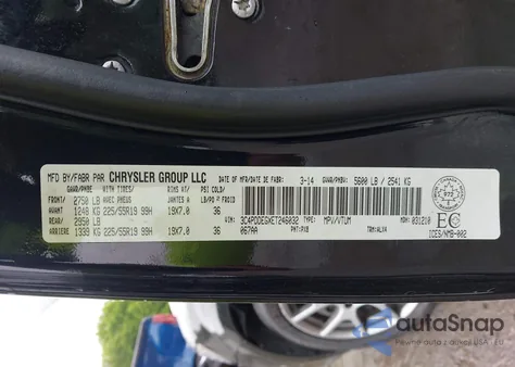 2014 Dodge Journey R/T Rallye z USA, uszkodzony, nr VIN 3C4PDDEGXET246032